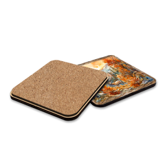 Caribou Wooden Cork Placemat and Coasters Gift Set of 7 by Nature Wonders Nature Wildlife Décor  - 85408C-S7